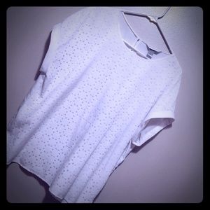 👚 CHRISTOPHER & BANKS WHITE DRESS BLOUSE👚
